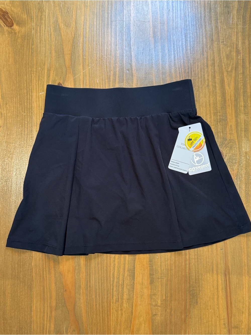 90 Degree By Reflex Black Lightstreme Charm Pleated Athletic Skort NWT